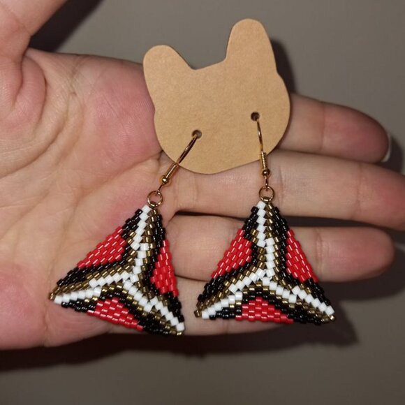 🐍✨ New Handmade Earrings – “Snake Path in Red” Design  ✨🐍 - Picture 1 of 2